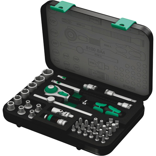 Jeu de cliquets rapides Zyklop 8100 SA 4, 41 Mcx, Prise de 1/4" Waymarc Industries Inc