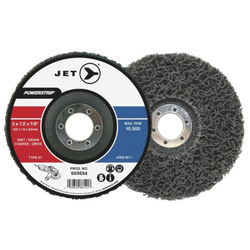 POWERSTRIP XCL T27 Surface Preparation Depressed Centre Wheel, 5" Dia., Coarse Grit Waymarc Industries Inc