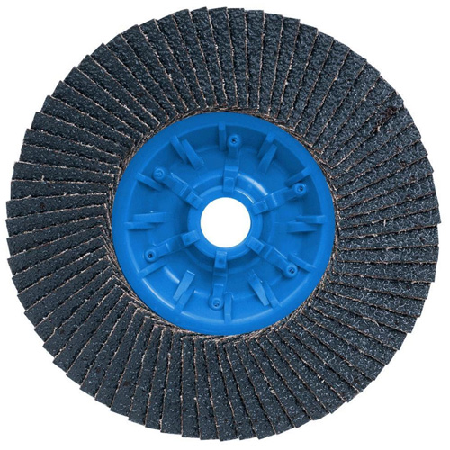 POWERBLEND TRM QC Flap Disc, 5" x 5/8"-11, Type 27, Z40 Grit, Zirconia Alumina Waymarc Industries Inc