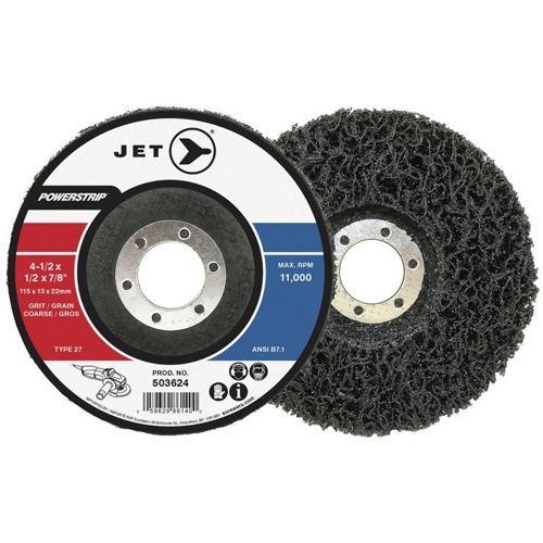 Meule &agrave; centre d&eacute;prim&eacute; pour pr&eacute;paration de surfaces POWERSTRIP XCL, 4-1/2" dia. Waymarc Industries Inc