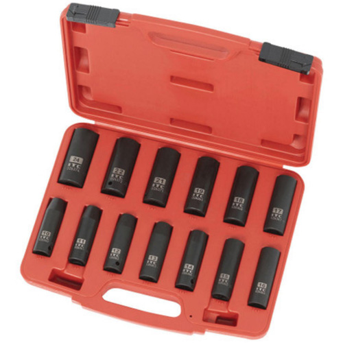 IPS-1312DM Metric Socket Set, 13 Pcs, Impact, 1/2" Drive Size, Deep Waymarc Industries Inc