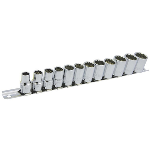 SS3812M-12 12-Point Metric Socket Set, 12 Pcs, 3/8" Drive Size Waymarc Industries Inc