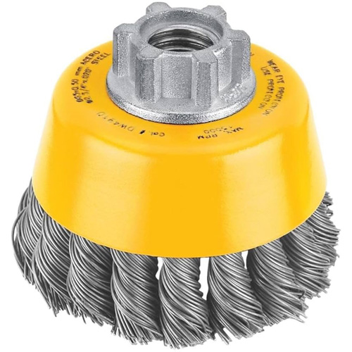 Brosse boisseau en fil de carbone torsad&eacute; &agrave; haute performance, 3" dia. x 5/8"-11 arbre Waymarc Industries Inc