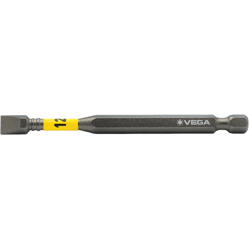 Impactech&reg; Power Bit, Slot, 12F-14R Tip, 1/4" Drive Size, 3-1/2" Length Waymarc Industries Inc