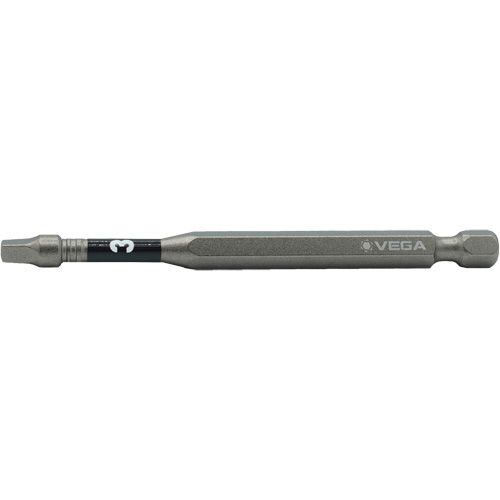 Impactech&reg; Power Bit, Square, #3 Tip, 1/4" Drive Size, 6" Length Waymarc Industries Inc