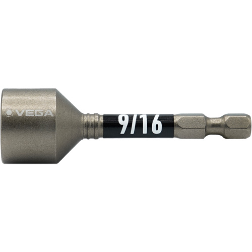 Impactech&reg; Nut Driver, 9/16" Tip, 1/4" Drive, 2-9/16" L, Magnetic Waymarc Industries Inc