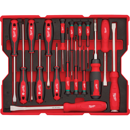 Screwdriver & Pry Bar Set with Tray for PACKOUT Drawers, 17, Magnetic Waymarc Industries Inc