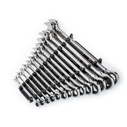 90-Tooth 12 Point SAE Wrench Set, Ratcheting Combination, 14 Pieces, Imperial Waymarc Industries Inc