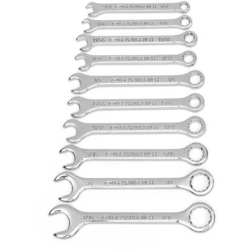 SAE Midget Wrench Set, Combination, 10 Pieces, Imperial Waymarc Industries Inc