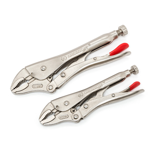 Curved Jaw Locking Pliers with Wire Cutter Set, 2 Pieces Waymarc Industries Inc
