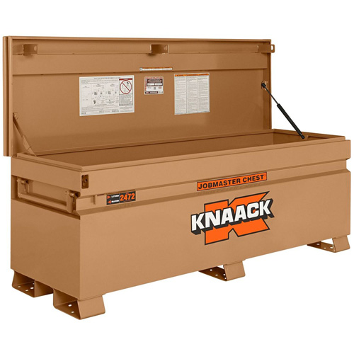 Model 2472 Jobsite Chest with Padlock, 72" x 24" x 28-1/4", Steel, Tan Waymarc Industries Inc
