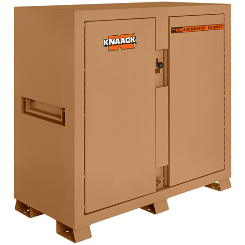 Model 139 Jobsite Cabinet with Padlock, Steel, 59.4 Cubic Feet, Tan Waymarc Industries Inc