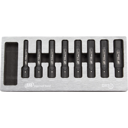 Metric Bit Impact Socket Set, Hex, 8 Pcs Waymarc Industries Inc