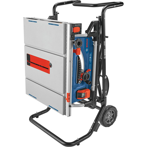 Scie &agrave; table de chantier avec support roulant Gravity-Rise, 120 V, 15 A, 3800 tr/min Waymarc Industries Inc