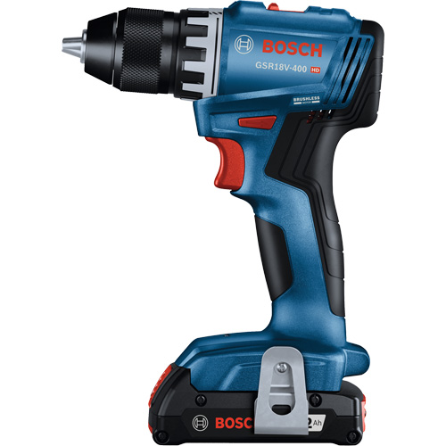 Compact Brushless Drill/Driver Kit, Lithium-Ion, 18 V, 1/2" Chuck, 400 in-lbs. Torque Waymarc Industries Inc