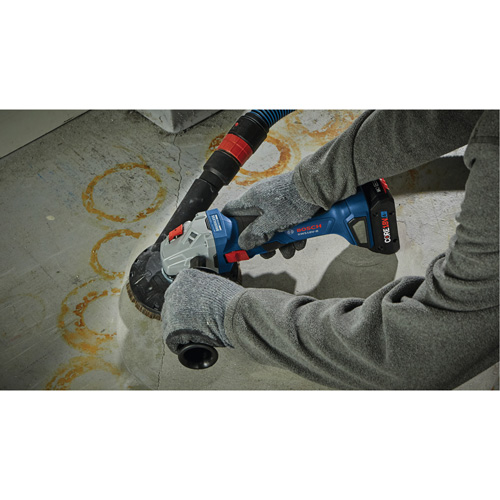 Rectifieuse angulaire sans balais avec interrupteur coulissant, Roue de 4-1/2", 18 V Waymarc Industries Inc