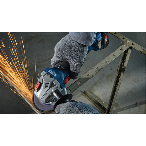 Rectifieuse angulaire sans balais avec interrupteur coulissant, Roue de 4-1/2", 18 V Waymarc Industries Inc