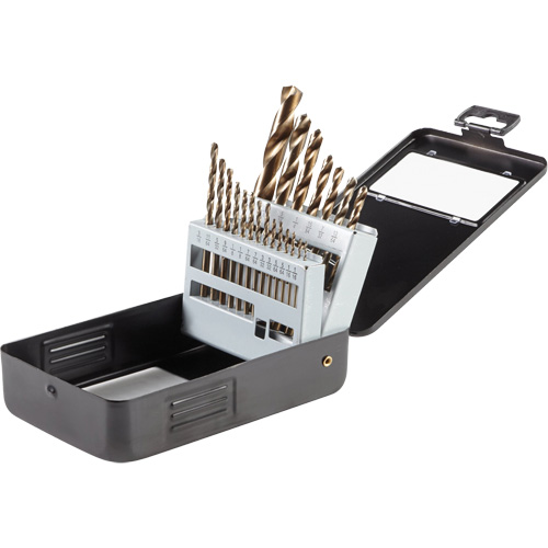 Jeu de forets en oxyde d'or, 21 morceaux, Acier rapide Waymarc Industries Inc