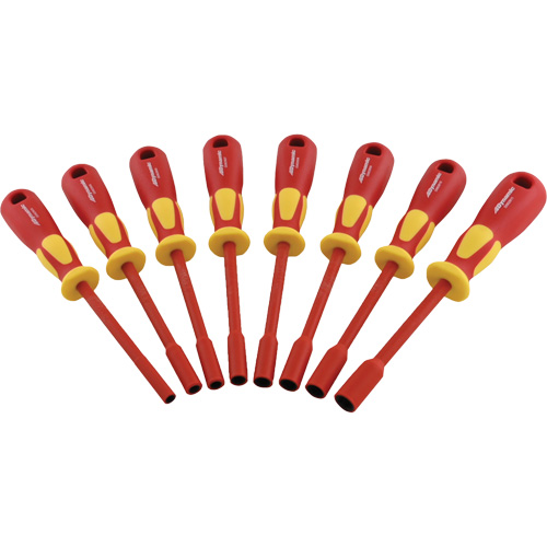 Metric Insulated Nut Driver Set, 1000 V, 8 Pcs Waymarc Industries Inc