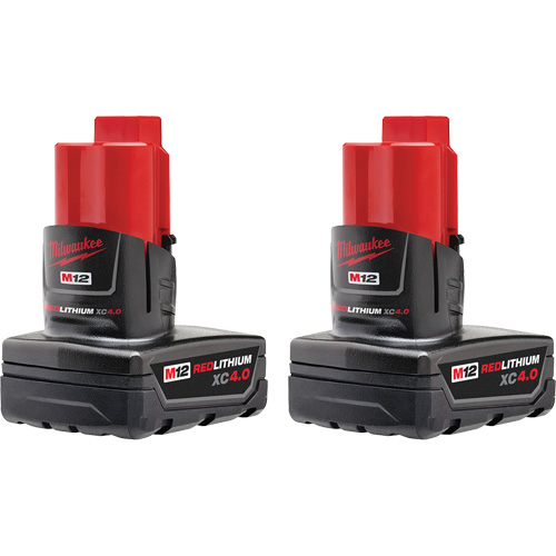 M12 REDLITHIUM XC4.0 Batteries, Lithium-Ion, 12 V, 4 Ah Waymarc Industries Inc