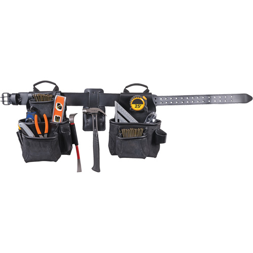 Ensemble de tabliers robustes Phantom 4 morceaux, Cuir, Noir Waymarc Industries Inc