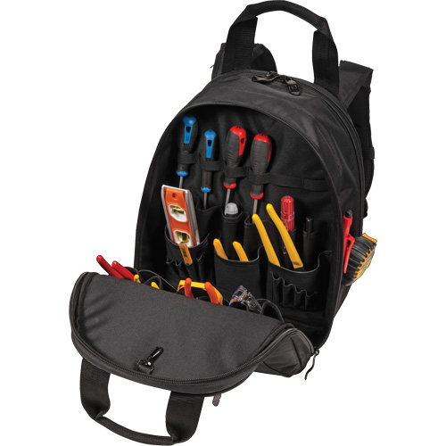 Phantom Collection 36-Pocket Tool Backpack, 11" L x 14-1/2" W, Black, Ballistic/Polyester Waymarc Industries Inc