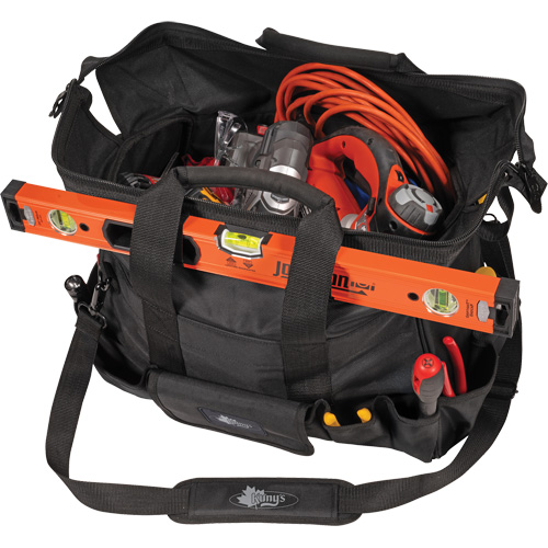 Phantom Collection 18" Contractor's Tool Bag, Ballistic Polyester, 25 Pockets, Black Waymarc Industries Inc