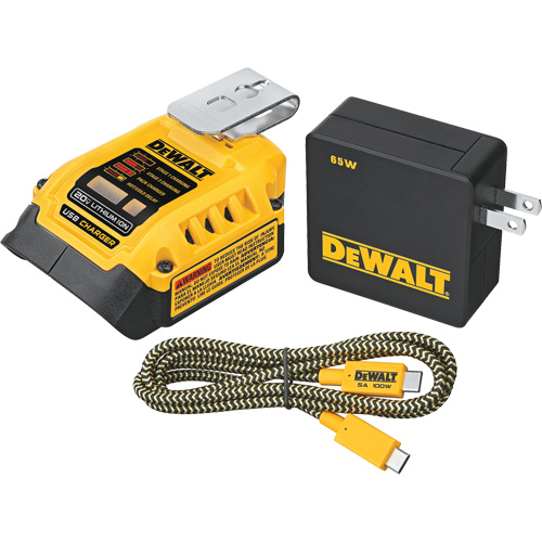 Trousse de recharge USB MAX*/FLEXVOLT 5 A, 20 V, Lithium-ion Waymarc Industries Inc