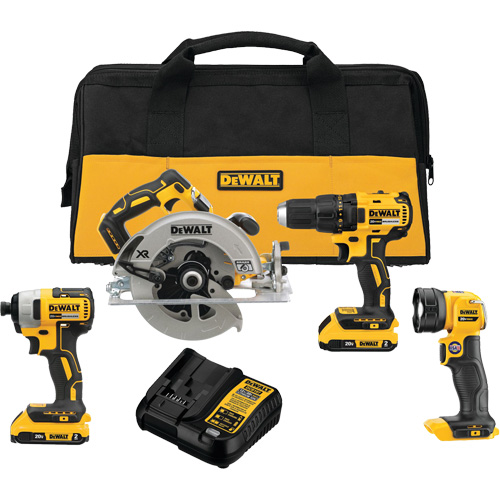 Ensemble quatre outils sans fil et sans balai MAX* (2.0Ah), 20 V Waymarc Industries Inc