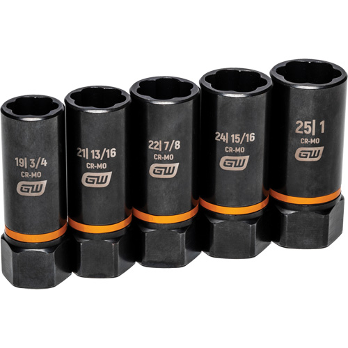 Jeu de douilles d'extraction Bolt Biter, 5 Mcx, Chocs, Prise de 1/2", Profond Waymarc Industries Inc