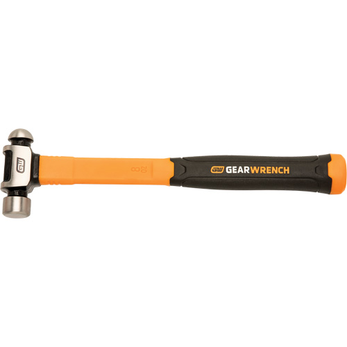 Ball Pein Hammer, 8 oz. Head Weight, Plain/Polished Face, Fibreglass Handle Waymarc Industries Inc