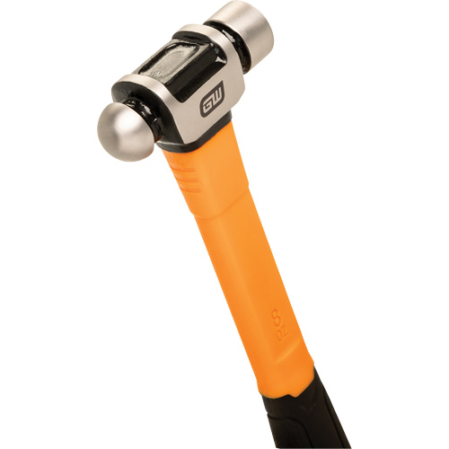 Ball Pein Hammer, 8 oz. Head Weight, Plain/Polished Face, Fibreglass Handle Waymarc Industries Inc