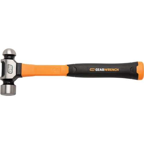 Ball Pein Hammer, 24 oz. Head Weight, Plain/Polished Face, Fibreglass Handle Waymarc Industries Inc