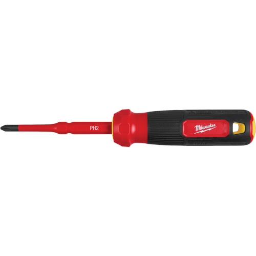 2-in-1 1000V Insulated Flip Shank Multi-Bit Screwdriver, 8-4/5" L, Cushion Grip Handle Waymarc Industries Inc