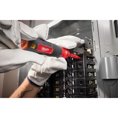 2-in-1 1000V Insulated Flip Shank Multi-Bit Screwdriver, 8-4/5" L, Cushion Grip Handle Waymarc Industries Inc