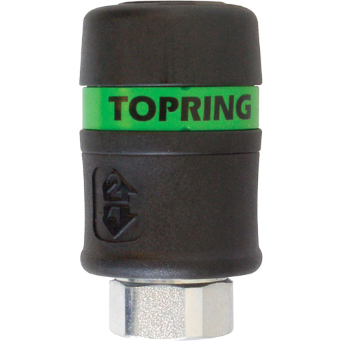 TOPQUIK Ultraflo 7.8 mm Quick Coupler, Polyester Composite, 3/8", Female NPT, 174 PSI Waymarc Industries Inc