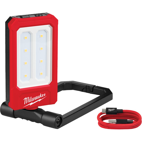 Rechargeable Low-Profile Magnetic Task Light, LED, 100/250/500 Lumens, Plastic/Aluminum Housing Waymarc Industries Inc