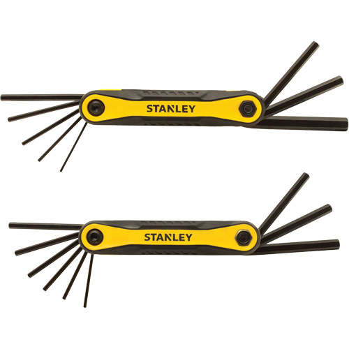 2-Piece Durable Folding Hex Keys, 8 Pcs., Metric & Imperial Waymarc Industries Inc