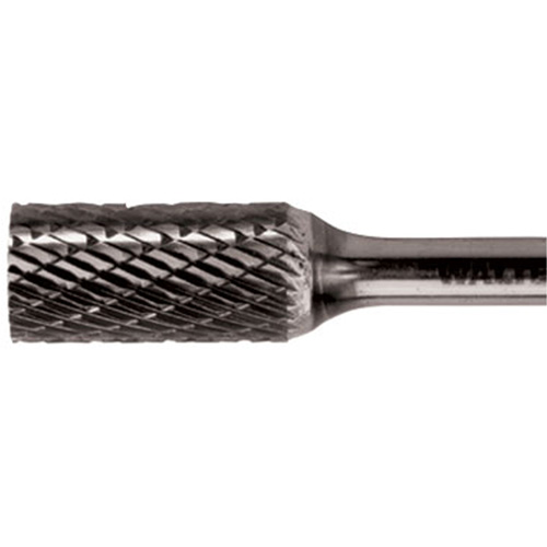 Double Cut Cylindrical Carbide Burr, 3/8" Dia., 1/4" Shank, 3/4" Depth of Cut Waymarc Industries Inc