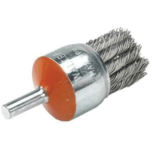 Brosse mont&eacute;e &agrave; fils nou&eacute;s, 1-1/8" dia., dia. Des fils 0,02", Tige 1/4" Waymarc Industries Inc