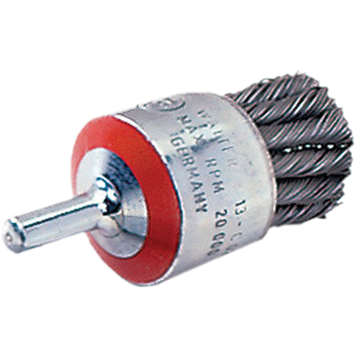 Brosse mont&eacute;e &agrave; fils nou&eacute;s, 1-1/8" dia., dia. Des fils 0,02", Tige 1/4" Waymarc Industries Inc