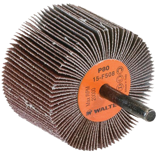 Flap Wheels-Coolcut Flap Wheels, Aluminum Oxide, 80 Grit, 2-1/2" x 1-1/2" x 1/4" Waymarc Industries Inc