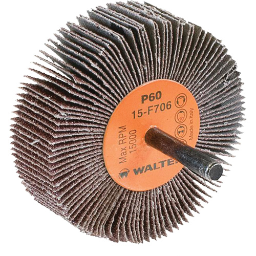 Flap Wheels-Coolcut Flap Wheels, Aluminum Oxide, 60 Grit, 3" x 1" x 1/4" Waymarc Industries Inc