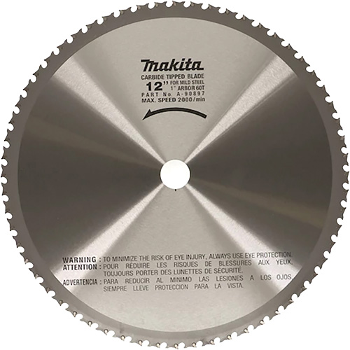 Lame de tronçonneuse pour scies &agrave; tronçonner portatives, 12", 60 dents, Pour M&eacute;tal Waymarc Industries Inc