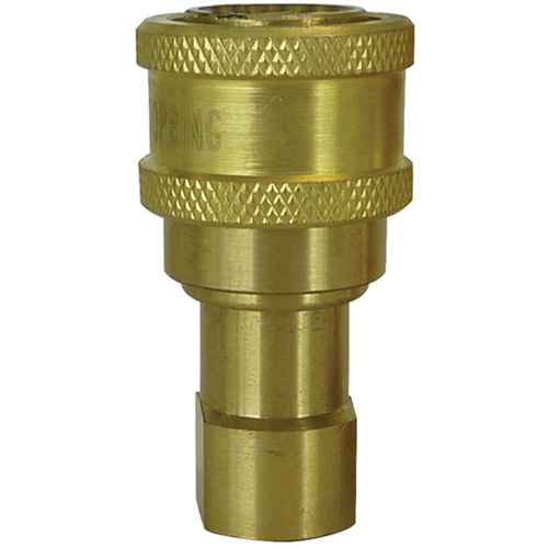 RACCORD HYDRAULIQE FERME2VOIES,1/4NPT,LAITON, Laiton/Acier inoxydable Waymarc Industries Inc