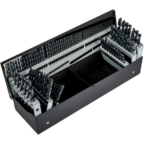 Jobber Length Combination Drill Bit Set, 115 Pieces, High Speed Steel Waymarc Industries Inc