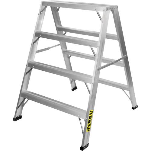 Industrial-Duty Sawhorse, 4' H x 34.6875" W x 39.50" D, 300 lbs. Capacity, Aluminum Waymarc Industries Inc