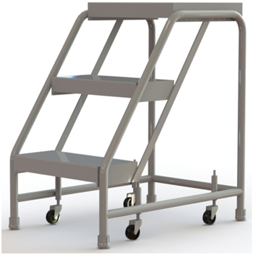 &eacute;chelles roulantes, 3 marches, Largeur de la marche 16", Hauteur de la plateforme 30", Aluminium Waymarc Industries Inc