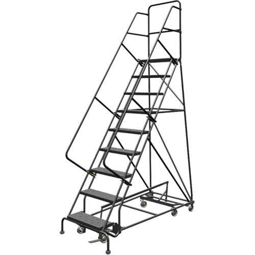 &eacute;chelles roulantes multidirectionnelles, 9 marches, Largeur de la marche 24", Hauteur de la plateforme 90", Acier Waymarc Industries Inc