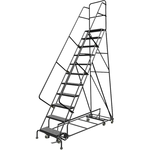 &eacute;chelles roulantes multidirectionnelles, 11 marches, Largeur de la marche 24", Hauteur de la plateforme 110", Acier Waymarc Industries Inc
